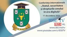 11.12.25, 9:30 | Conferința internațională: Statul, securitatea și drepturile omului în era digitală
