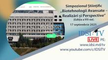 17.09.25, 9:30 | Biotehnologii Avansate – Realizări și Perspective. Secțiunea plenară.
