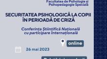 Conferința „Securitatea psihologică la copii în perioadă de criză”